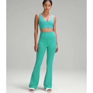 Lululemon Groove Super-High-Rise Flared Pants in Light Green‎ - Nulu Soft - 12